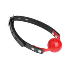 Red Ball Gag on Black Bracelet from Master Series The Hush Gag Comfort Ball Gag - Red