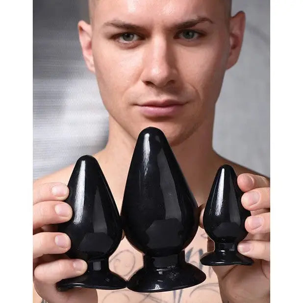 Master Series Plug Master Series Triple Anal Plug - Black Set Of 3 at the Haus of Shag