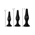 Master Series Plug Master Series Triple Tapered Silicone Anal Trainer - Black Set Of 3 at the Haus of Shag