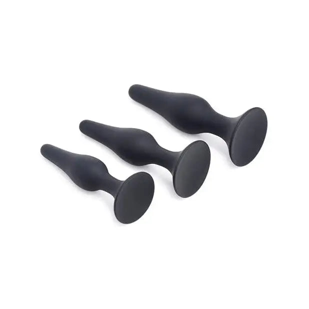 Master Series Plug Master Series Triple Tapered Silicone Anal Trainer - Black Set Of 3 at the Haus of Shag