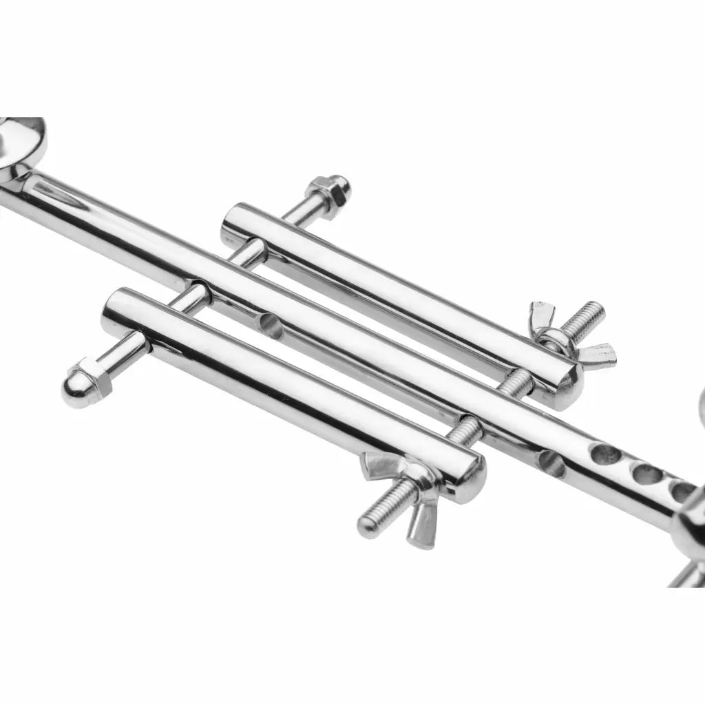 Master Series Ultimate Male Lockdown: Stainless steel fixator with adjustable rods & screws