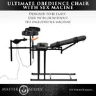 Master Series Ultimate Obedience Chair with Sex Machine and PVC Leather Finish