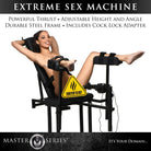 Master Series Ultimate Obedience Chair with double-frame sex machine, PVC leather details