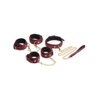 Master Series Bondage Kit Master Series Velvet 6 Pc Bondage Set - Burgundy at the Haus of Shag