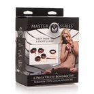 Master Series Bondage Kit Master Series Velvet 6 Pc Bondage Set - Burgundy at the Haus of Shag