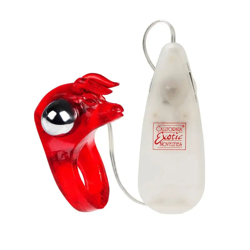 Matador 5 inches long red bird shaped glass bottle opener with metal handle