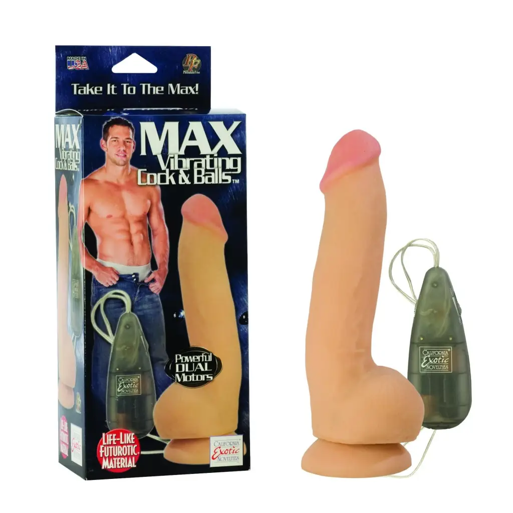 CalExotics Vibrator Max Vibrating Cock & Balls at the Haus of Shag