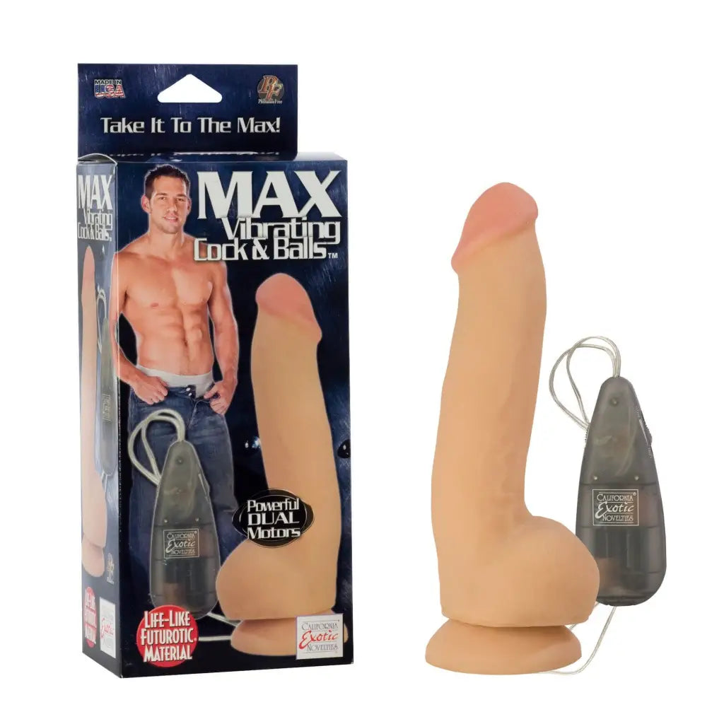 CalExotics Vibrator Max Vibrating Cock & Balls at the Haus of Shag