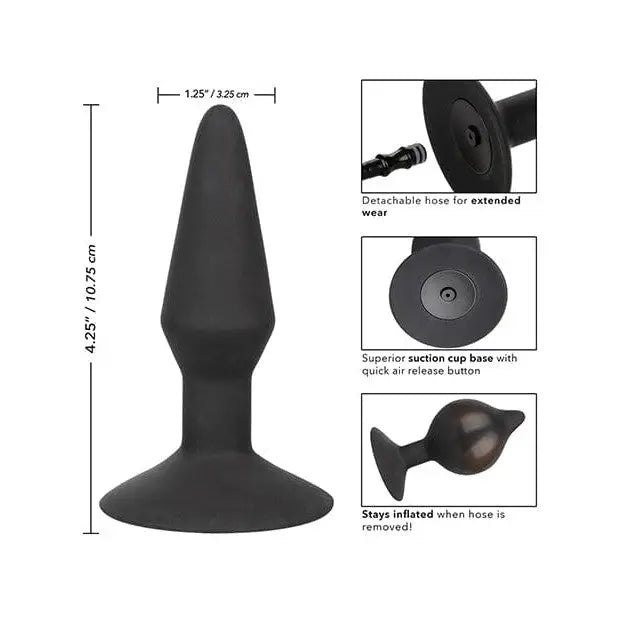 CalExotics Plug Medium Silicone Inflatable Plug - Black at the Haus of Shag