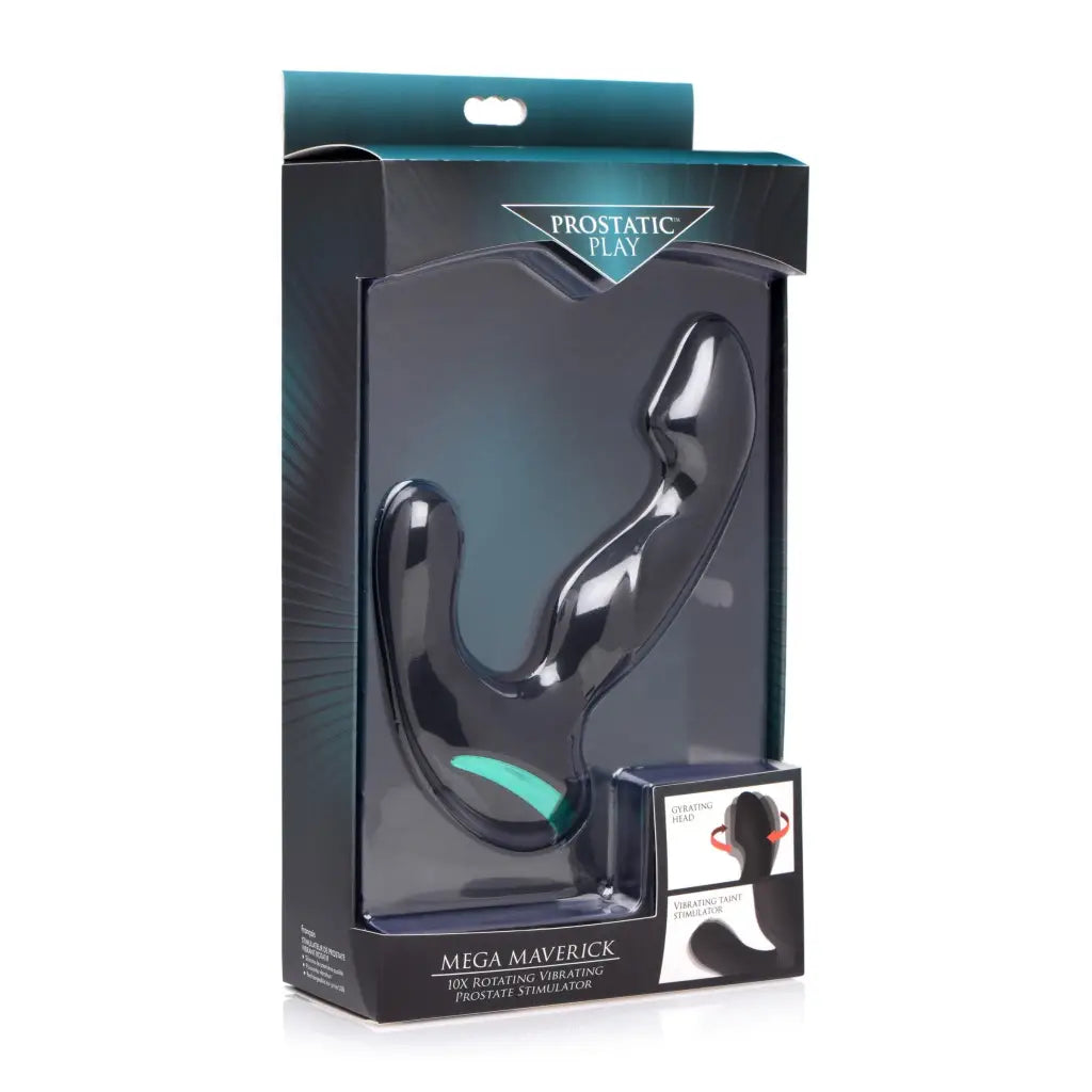 Prostatic Play Prostate Vibrator Mega Maverick 10x Rotating Vibrating Prostate Stimulator at the Haus of Shag