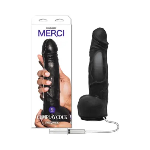 Merci Squirting Cumplay Cock 10 in. Dildo with Removable Vac-U-Lock Suction Cup - Dildos and Dongs