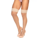 Mesh Thigh High Stockings Nude - One Size - Thigh-High Stockings