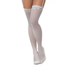 Mesh Thigh High Stockings Shoreline Grey O/s - Thigh-High Stockings