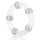 CalExotics Penis Enhancement Metallic Bead Ring - Clear at the Haus of Shag