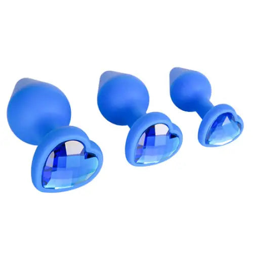 MHWGO Silicone Butt Plug Kit - Blue - Butt Plug