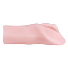 Pink pillow with Mini Realistic Tight Pussy Masturbator on white background