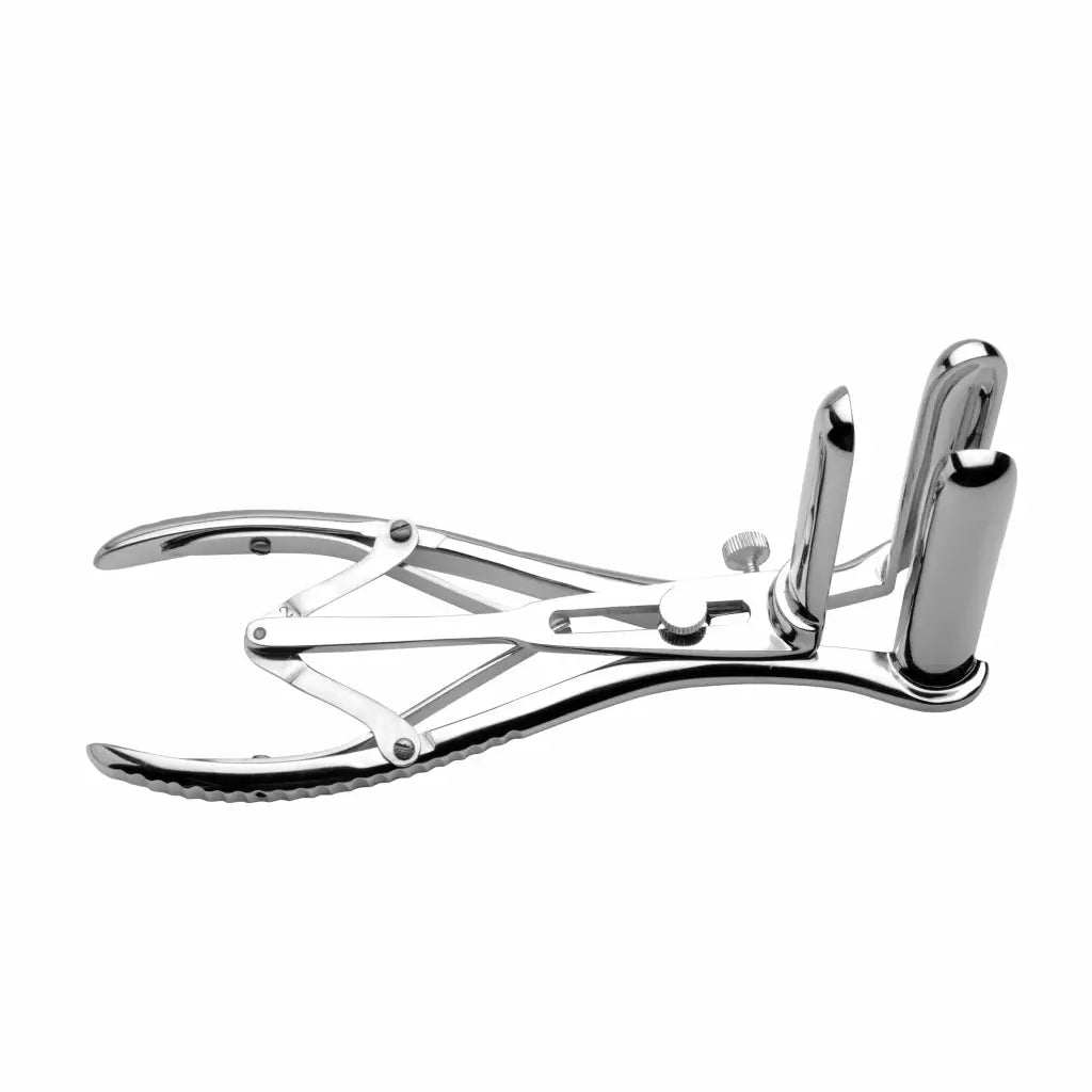 Mistress by Isabella Sinclaire 3-Prong Anal Speculum with metallic corkscrew lever design