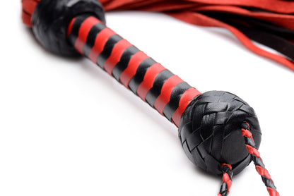 Mistress by Isabella Sinclaire Flogger Red Mistress by Isabella Sinclaire - Black And Red Suede Flogger at the Haus of Shag