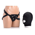 Mistress Femdom Pegging Kit with strap-on harness, dildo, and black face mask for intense play