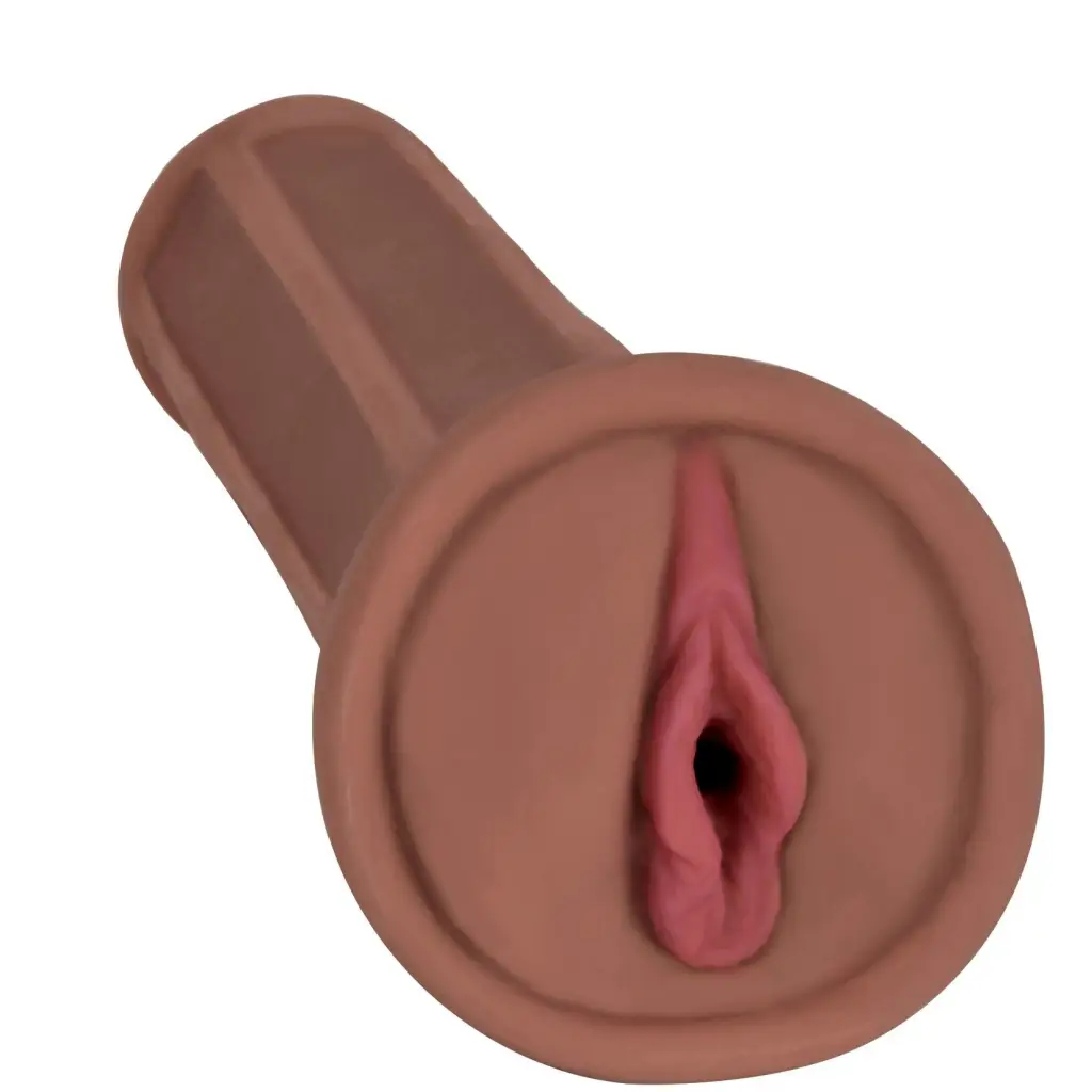 Mistress Sia Bioskin Vibrating Pussy Stroker- Brown - Manual Stroker