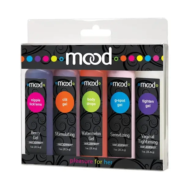 Mood Lube Pleasure Asst Pack Of 5 - Intimate Lubricant and Stimulation Gels for Women