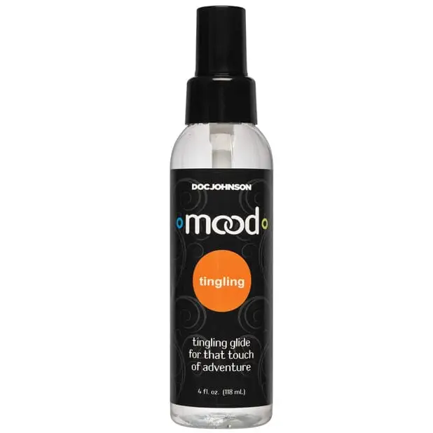 Bottle of Doc Johnson Mood Lube Tingling, 4 Oz, providing a sensational lube tingling experience