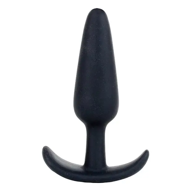 Mood Naughty Butt Plug - Black silicone, tapered shape, flared base for comfort