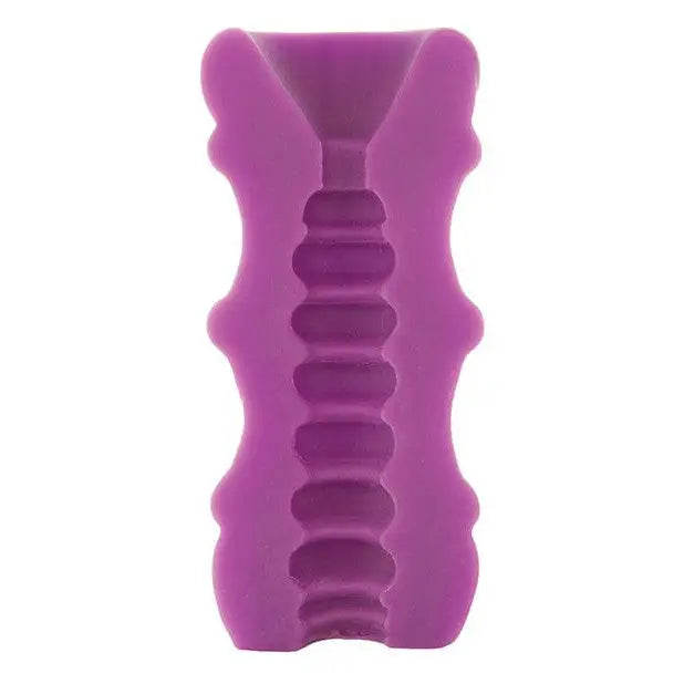 Mood Pleaser Thick Ribbed Stroker with textured purple silicone for enhanced sensations