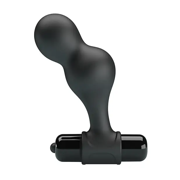 Mr. Play Silicone Anal Vibro Plug - Black - Powered Butt Plug