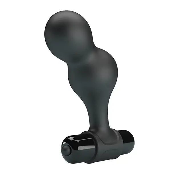 Mr. Play Silicone Anal Vibro Plug - Black - Powered Butt Plug