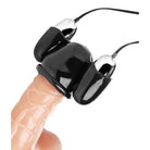 Multi Speed Vibrating Penis Head Teaser with flesh base and black attachments