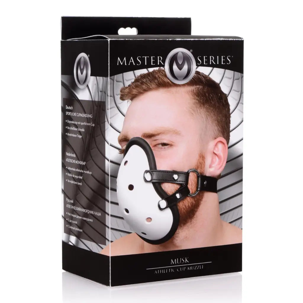 Master Series Muzzle Musk Athletic Cup Muzzle at the Haus of Shag