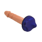 Close-up of Mustang Royale Vixskin blue and orange toy with a rubber top