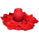 Mystic Rose Sucking And Vibrating Silicone Rose - Red - Stimulators