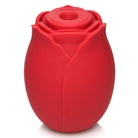 Mystic Rose Sucking And Vibrating Silicone Rose - Red - Stimulators