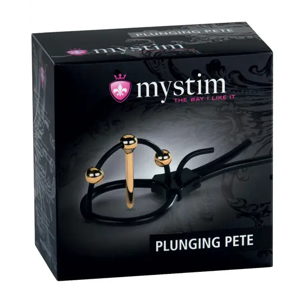 Mystim Plunging Pete Corona Glans Strap with Urethral Sound - Sounds