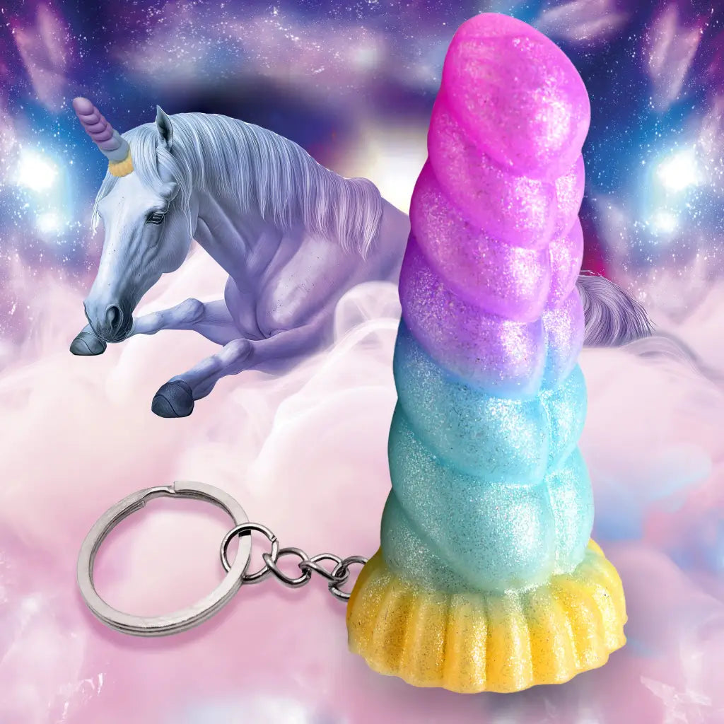 Mystique Unicorn Mini Dildo Key Chain - Misc