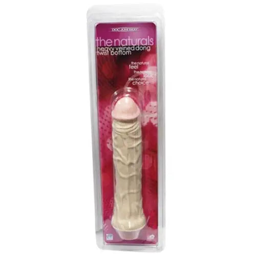 Doc Johnson Dildos Naturals Heavy Veined Vib. Dong (Flesh) at the Haus of Shag