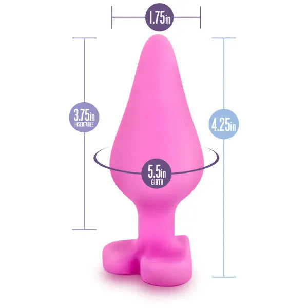 Naughtier Candy Hearts Ride Me Pink - The ultimate pink silicone analr for playful fun!