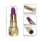 CalExotics Stimulators Naughty Bits Bad Bitch Lipstick Vibrator - Purple at the Haus of Shag