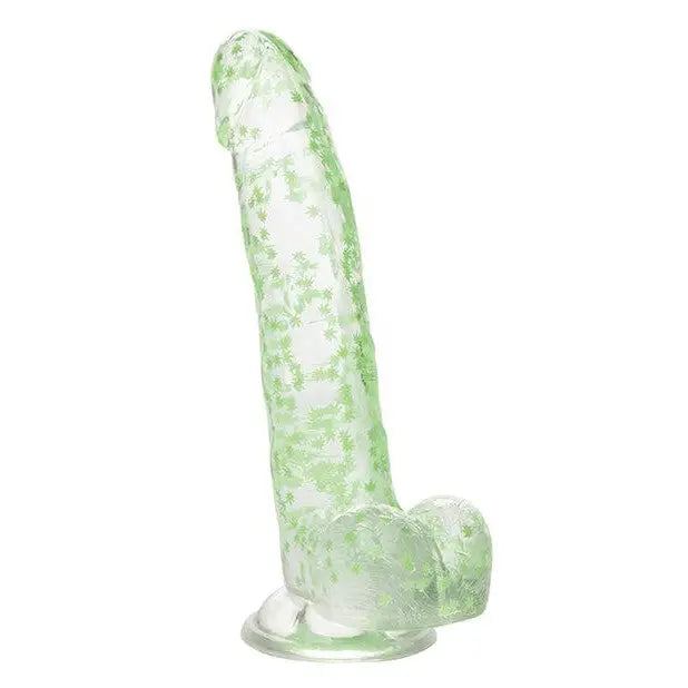 CalExotics Plain Dildo Naughty Bits I Leaf Dick Glow In The Dark Herb Leaf Dildo at the Haus of Shag