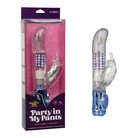 CalExotics Vibrator Naughty Bits Party In My Pants Jack Rabbit Vibrator - Multi Color at the Haus of Shag