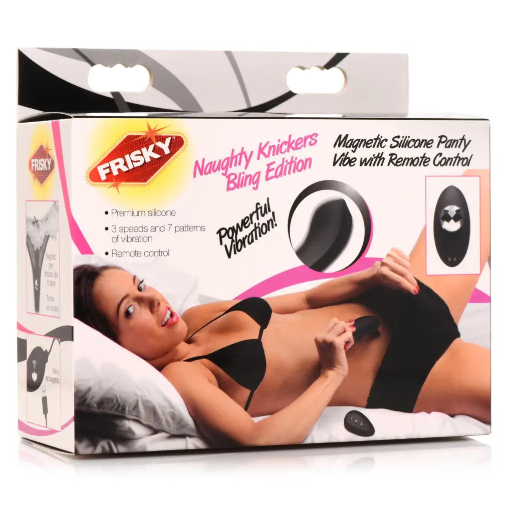 Frisky Wearable Vibrator Naughty Knickers Bling Edition Silicone Remote Panty Vibe at the Haus of Shag