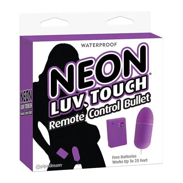 Neon Luv Stimulators Neon Luv Touch Remote Control Bullet - Purple at the Haus of Shag