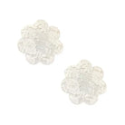 Neva Nude Lace Petal Flower Pasties: Pair of white lace flower-shaped doilies or patches