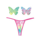 Neva Nude Naughty Knix Rainbow Sherbet Velvet G-string & Pasties - Butterfly Tie-Dye Design