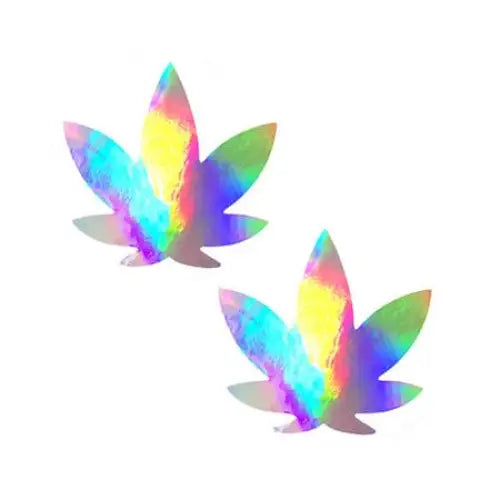 Neva Nude Pasties Neva Nude Pasty Herb Leaf Holographic at the Haus of Shag