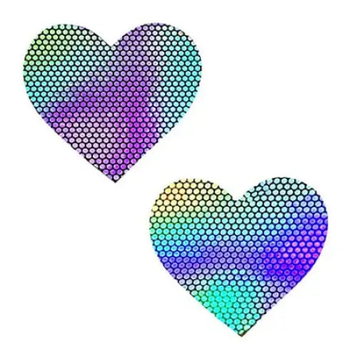 Neva Nude Pasties Neva Nude Pasty I Heart U Holographic Set of 6 at the Haus of Shag