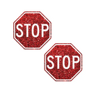 Neva Nude Stop Sign Glitter Pasties - Red O/s - Pasties