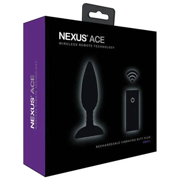 Nexus Ace Remote Control Butt Plug Small - Black in retail packaging